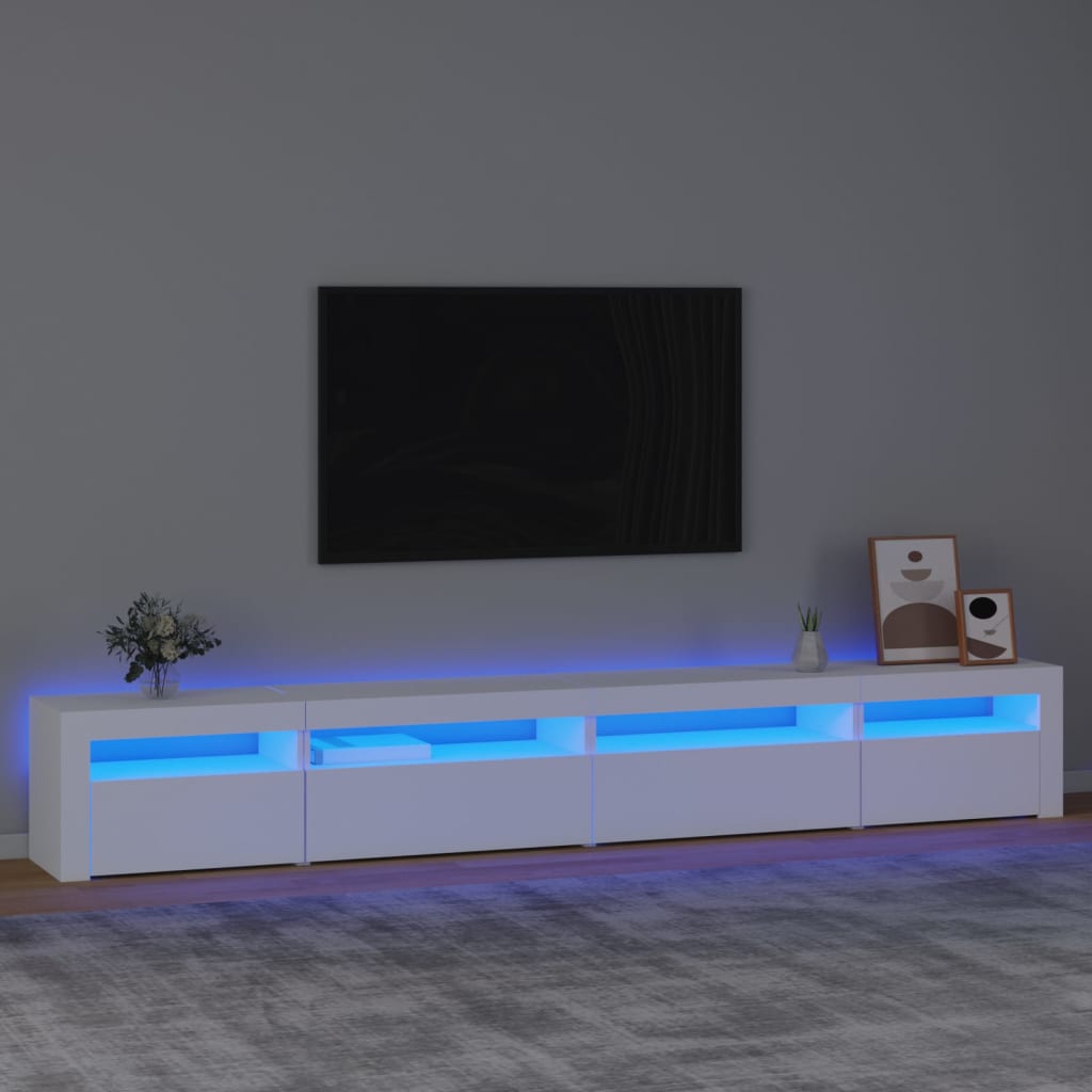 Έπιπλο Τηλεόρασης με LED Λευκό 270 x 35 x 40 εκ. 1