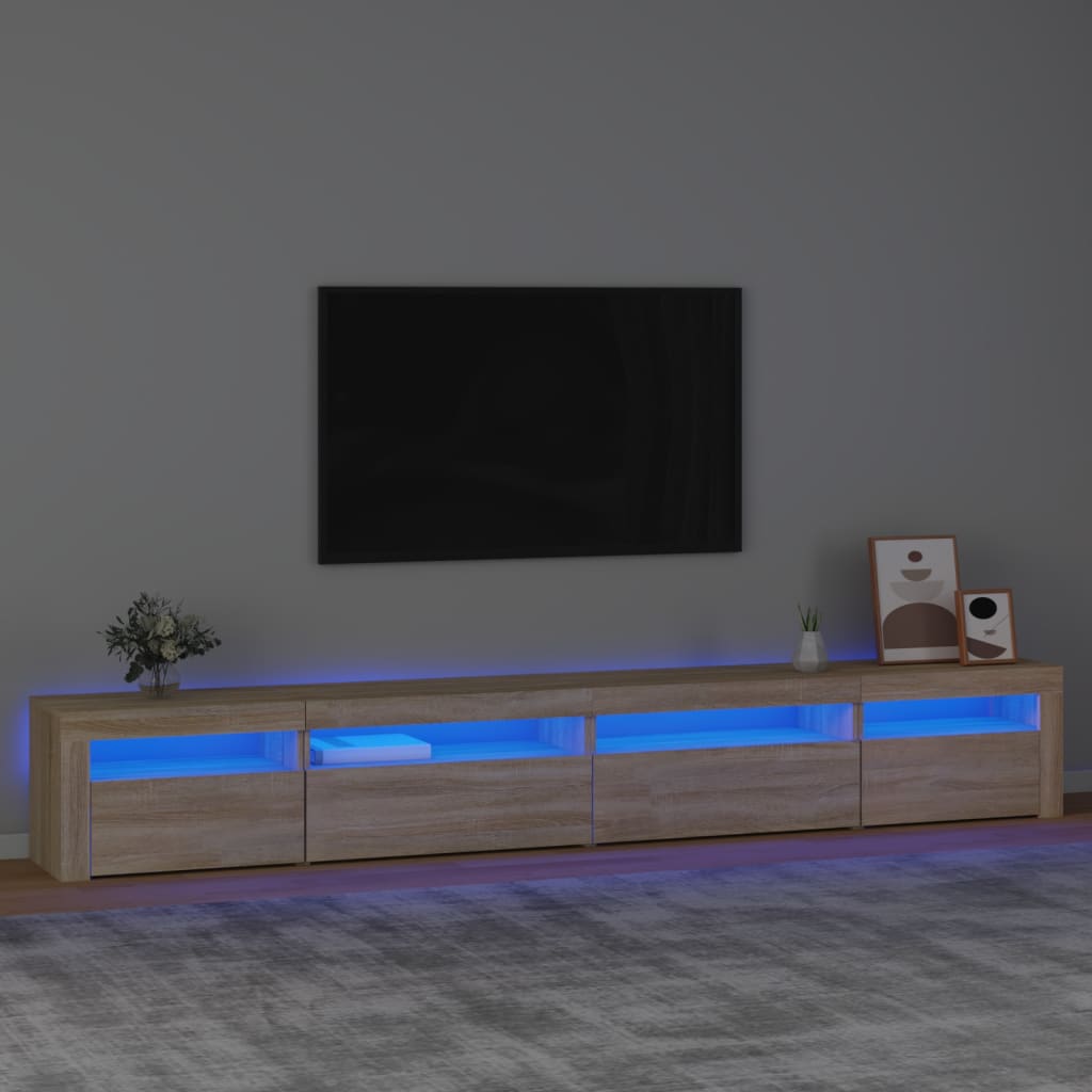 Έπιπλο Τηλεόρασης με LED Sonoma Δρυς 270x35x40 εκ. 1