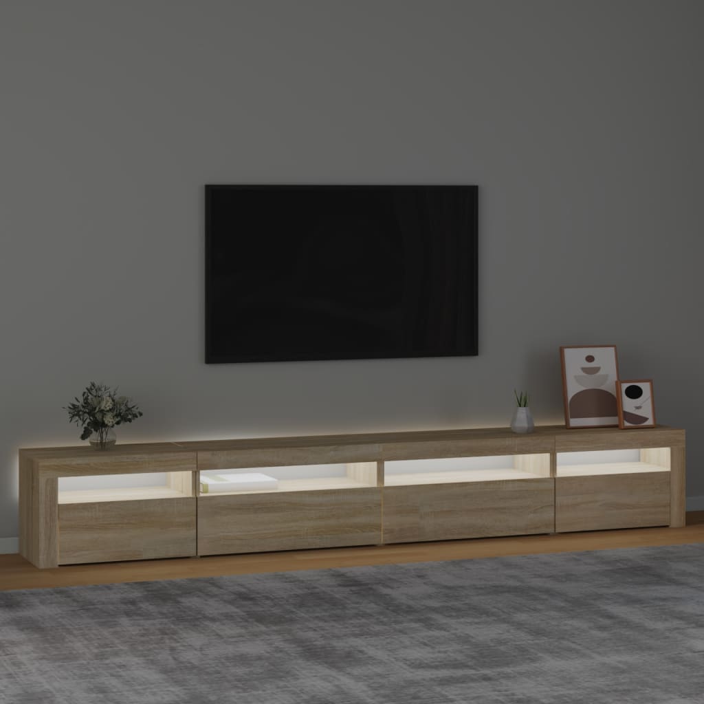 Έπιπλο Τηλεόρασης με LED Sonoma Δρυς 270x35x40 εκ. 3