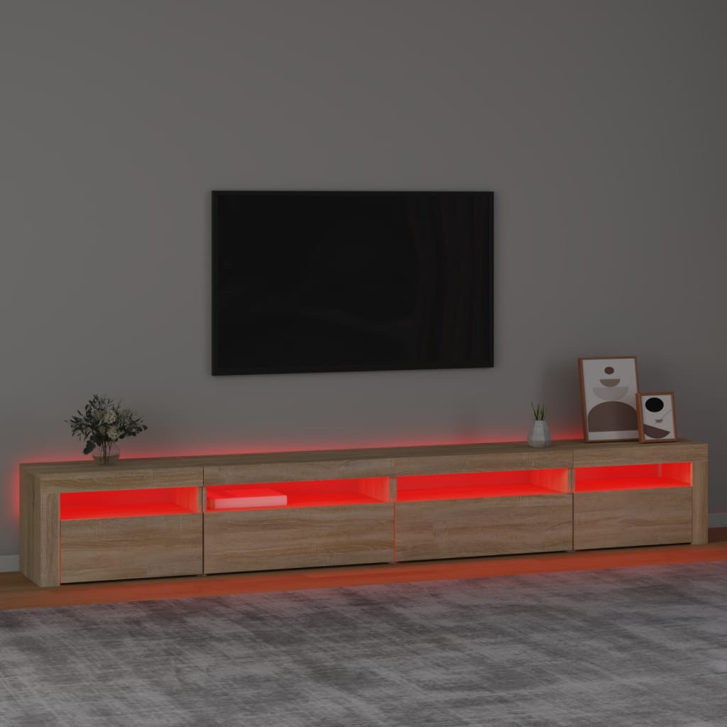 Έπιπλο Τηλεόρασης με LED Sonoma Δρυς 270x35x40 εκ. 5