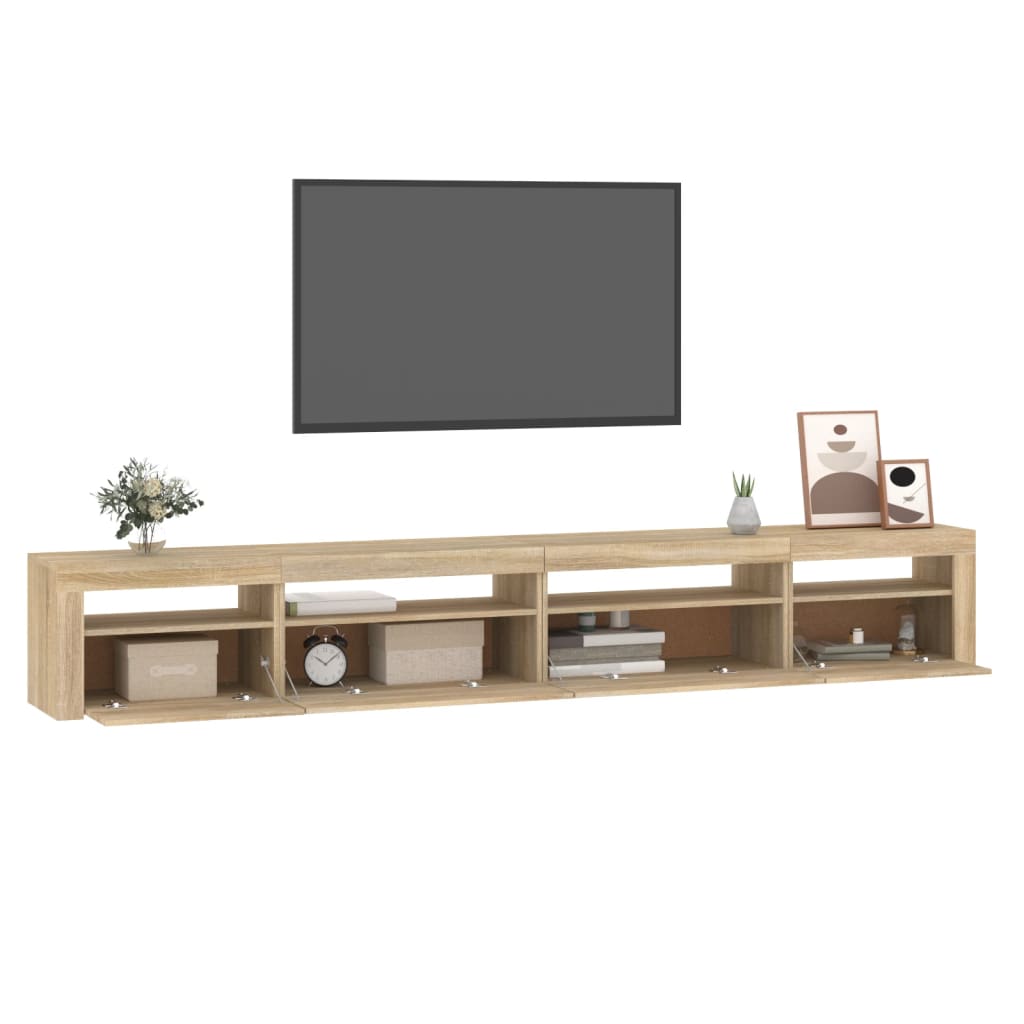 Έπιπλο Τηλεόρασης με LED Sonoma Δρυς 270x35x40 εκ. 6