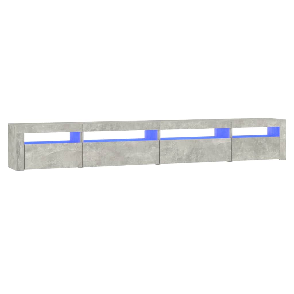 Έπιπλο Τηλεόρασης με LED Γκρι Σκυροδέματος 270x35x40 εκ. 2