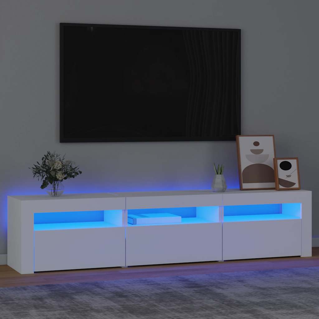 Έπιπλο Τηλεόρασης με LED Λευκό 180 x 35 x 40 εκ. 1