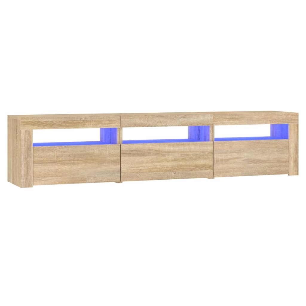 Έπιπλο Τηλεόρασης με LED Sonoma Δρυς 180x35x40 εκ. 2