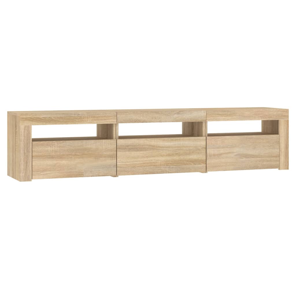 Έπιπλο Τηλεόρασης με LED Sonoma Δρυς 180x35x40 εκ. 7