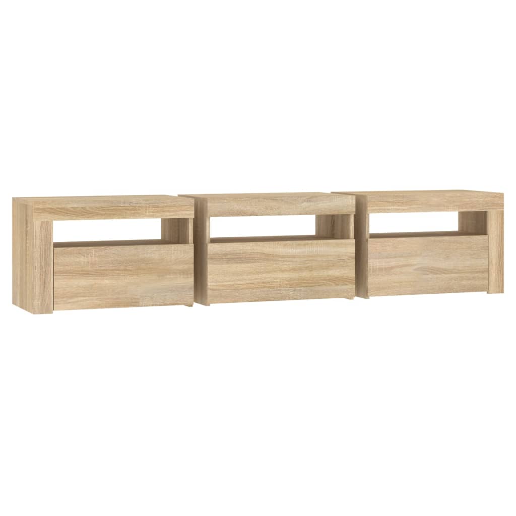 Έπιπλο Τηλεόρασης με LED Sonoma Δρυς 180x35x40 εκ. 8