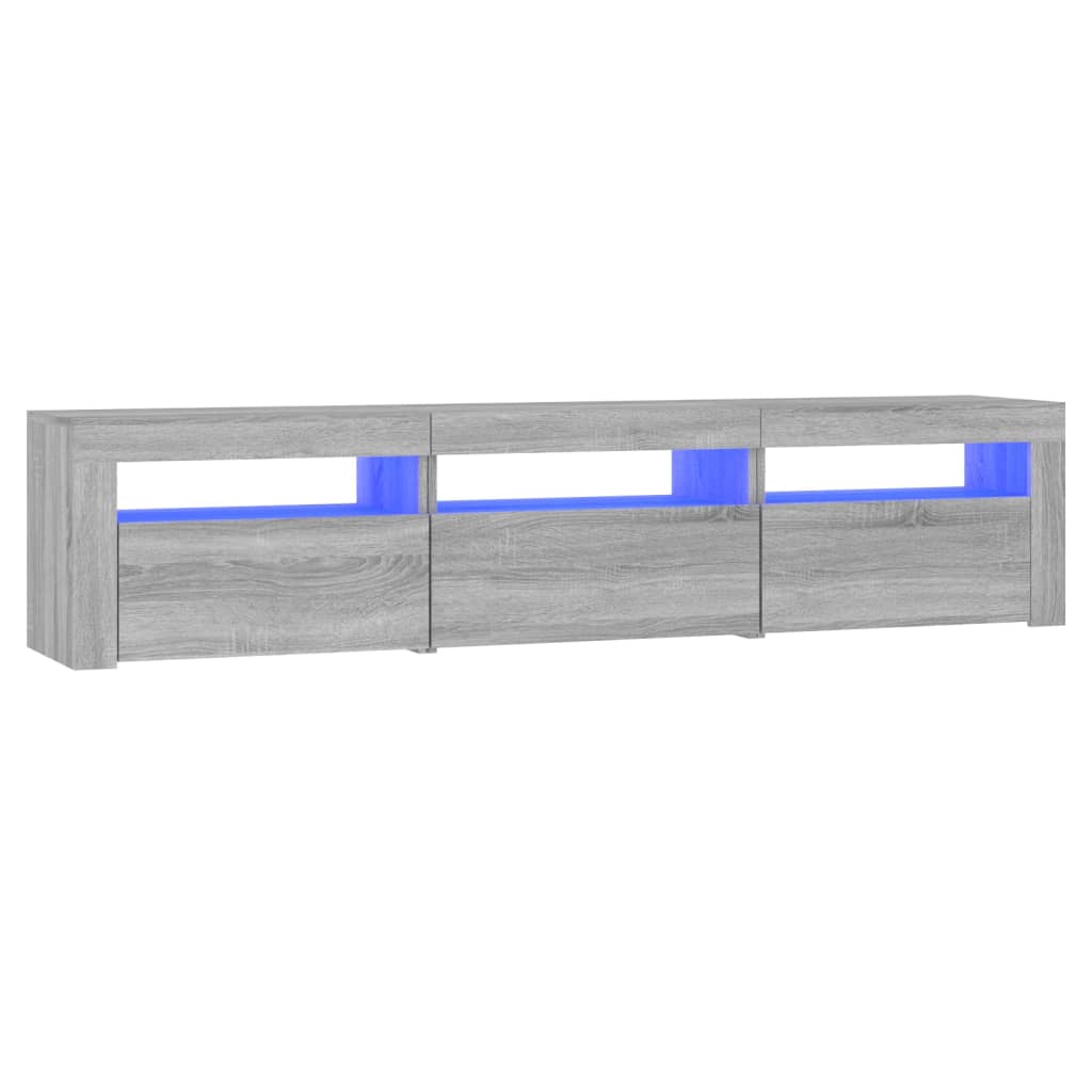 Έπιπλο Τηλεόρασης με LED Γκρι Sonoma 180x35x40 εκ. 2