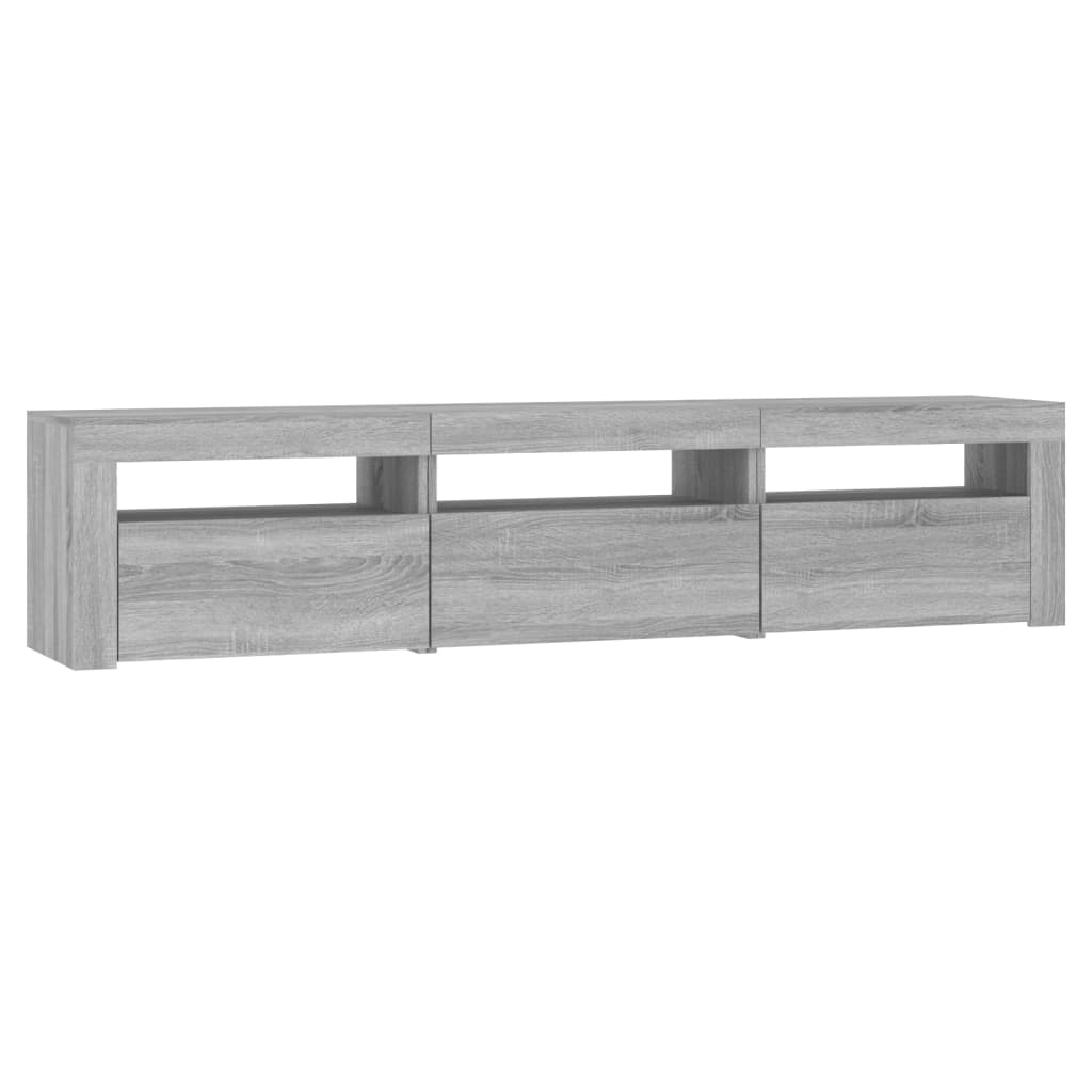 Έπιπλο Τηλεόρασης με LED Γκρι Sonoma 180x35x40 εκ. 7