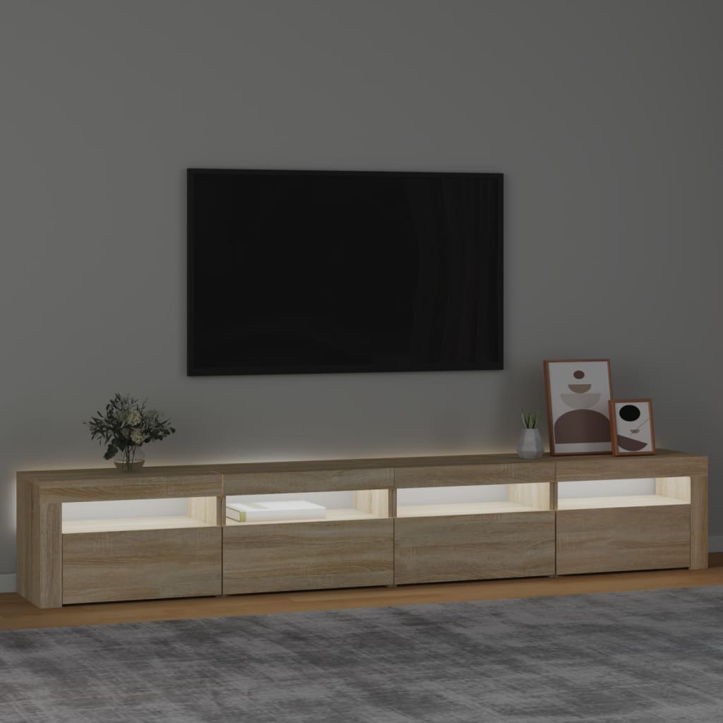 Έπιπλο Τηλεόρασης με LED Sonoma Δρυς 240 x 35 x 40 εκ. 3
