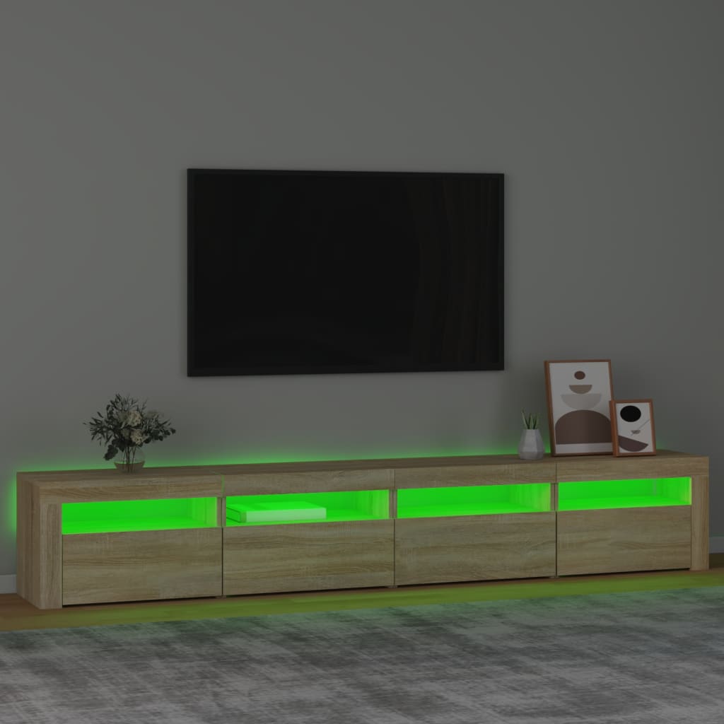 Έπιπλο Τηλεόρασης με LED Sonoma Δρυς 240 x 35 x 40 εκ. 4