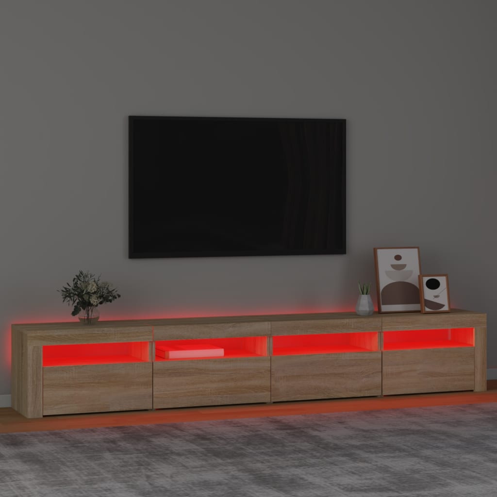 Έπιπλο Τηλεόρασης με LED Sonoma Δρυς 240 x 35 x 40 εκ. 5