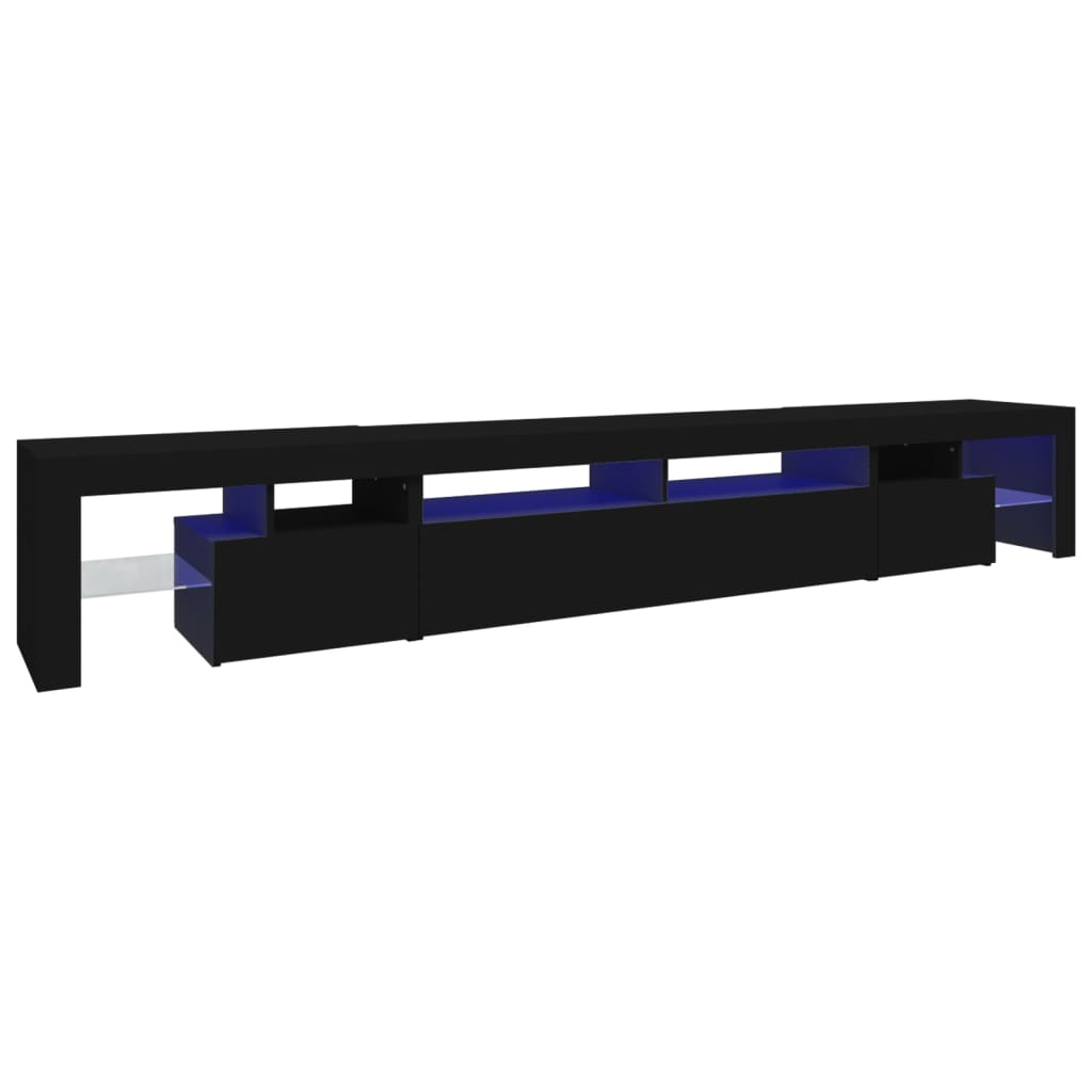 Έπιπλο Τηλεόρασης με LED Μαύρο 260x36,5x40 εκ. 2