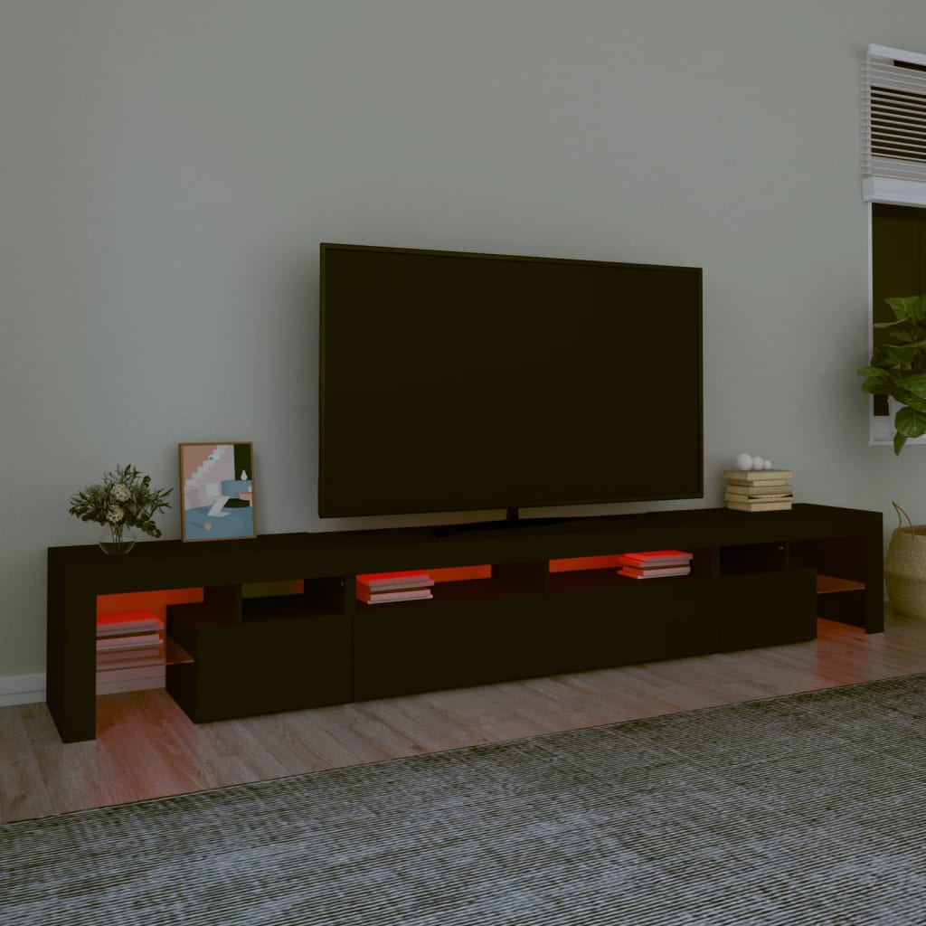 Έπιπλο Τηλεόρασης με LED Μαύρο 260x36,5x40 εκ. 5