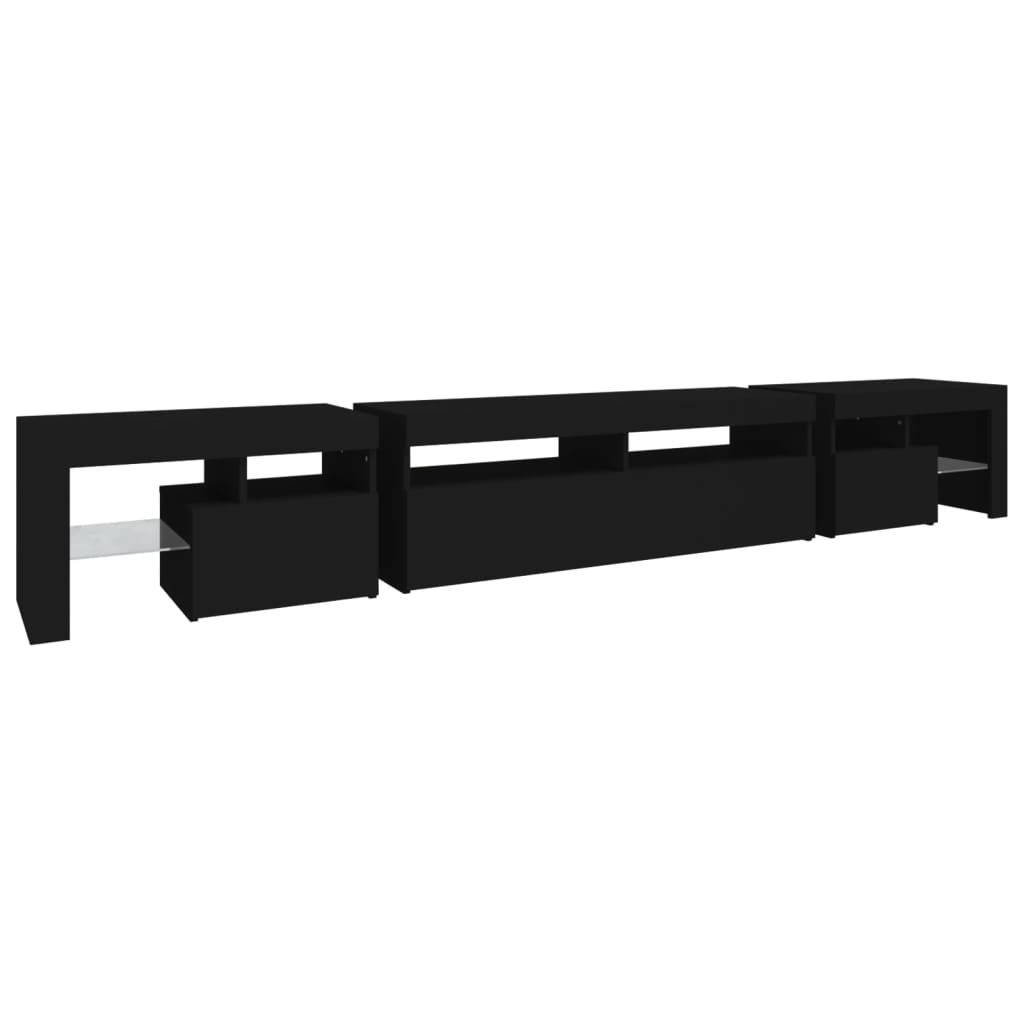 Έπιπλο Τηλεόρασης με LED Μαύρο 260x36,5x40 εκ. 8