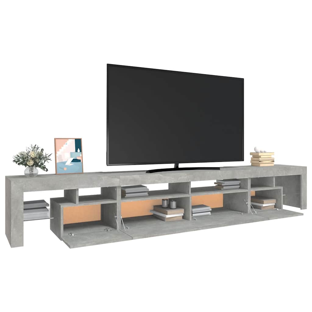 Έπιπλο Τηλεόρασης με LED Γκρι Σκυροδέματος 260x36,5x40 εκ. 6