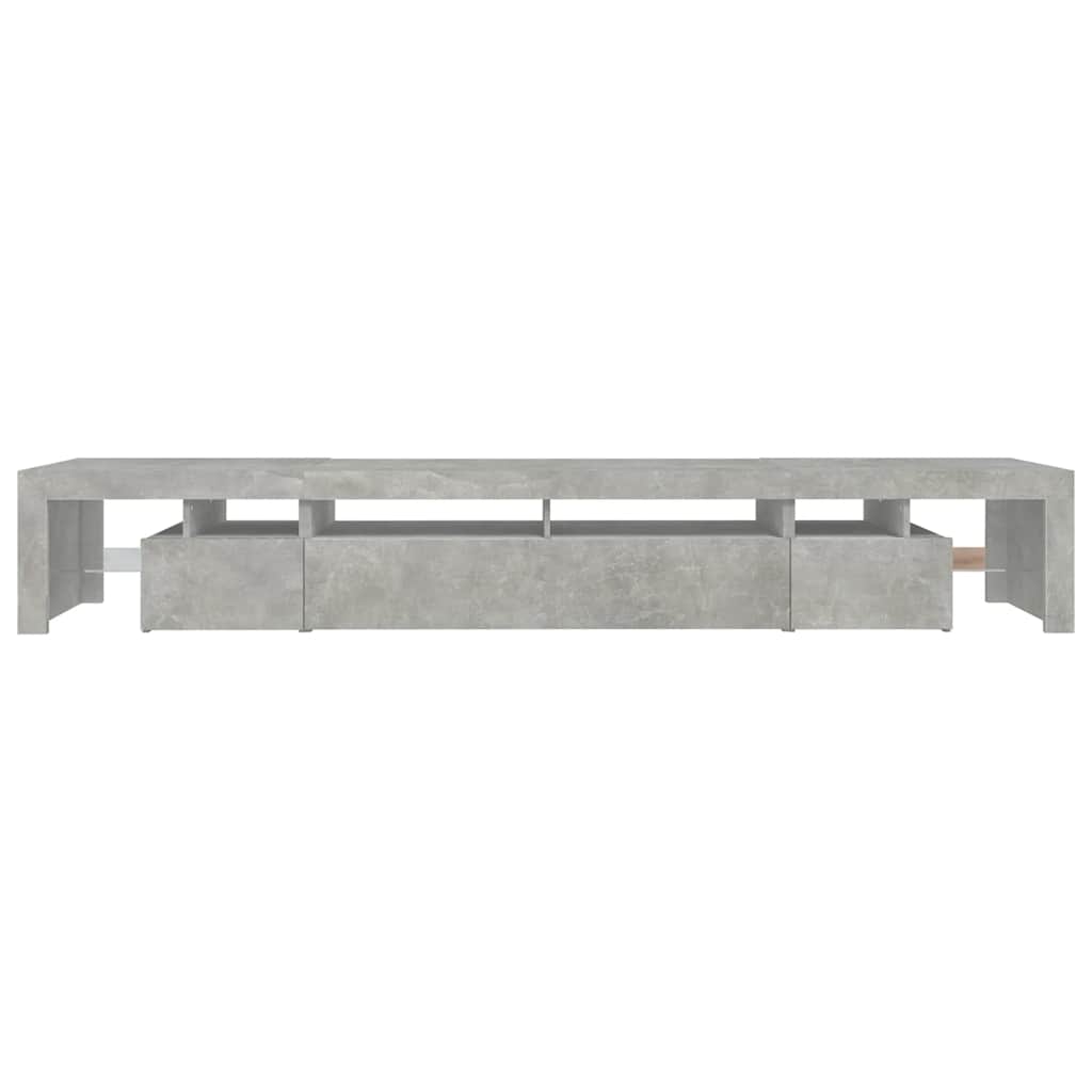 Έπιπλο Τηλεόρασης με LED Γκρι Σκυροδέματος 260x36,5x40 εκ. 9