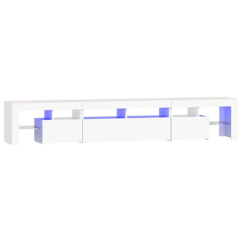 Έπιπλο Τηλεόρασης με LED Λευκό 230x36,5x40 εκ. 2