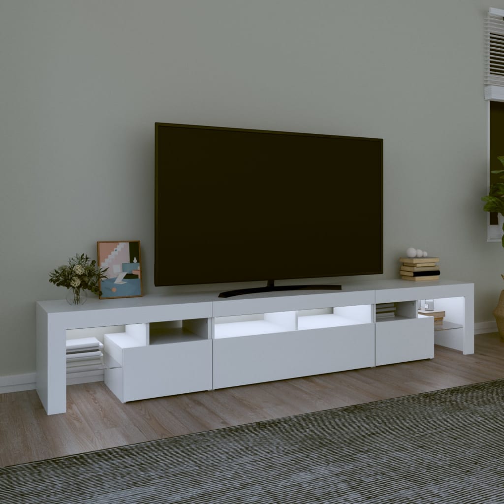 Έπιπλο Τηλεόρασης με LED Λευκό 230x36,5x40 εκ. 3