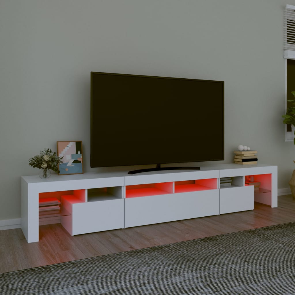 Έπιπλο Τηλεόρασης με LED Λευκό 230x36,5x40 εκ. 5