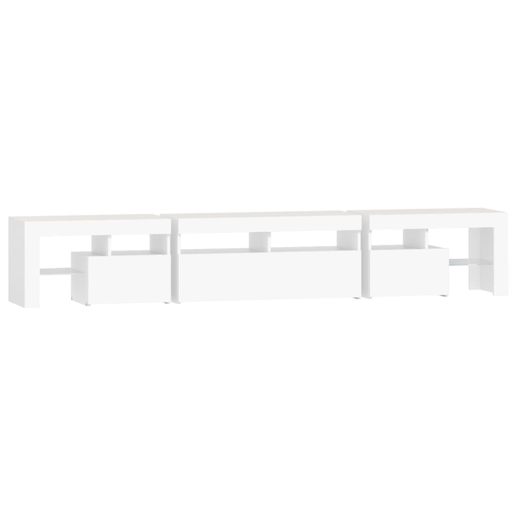 Έπιπλο Τηλεόρασης με LED Λευκό 230x36,5x40 εκ. 9