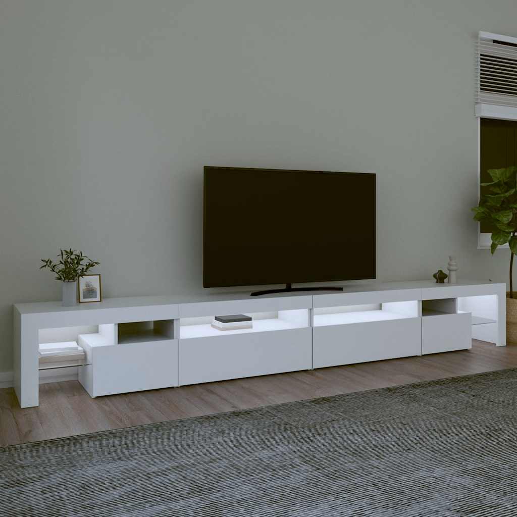 Έπιπλο Τηλεόρασης με LED Λευκό 290 x 36,5 x 40 εκ. 3