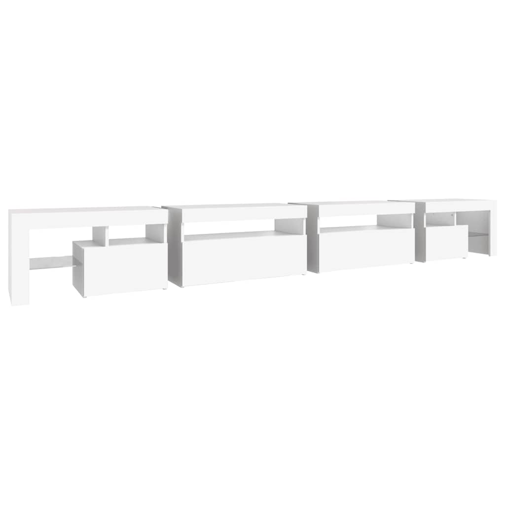 Έπιπλο Τηλεόρασης με LED Λευκό 290 x 36,5 x 40 εκ. 8