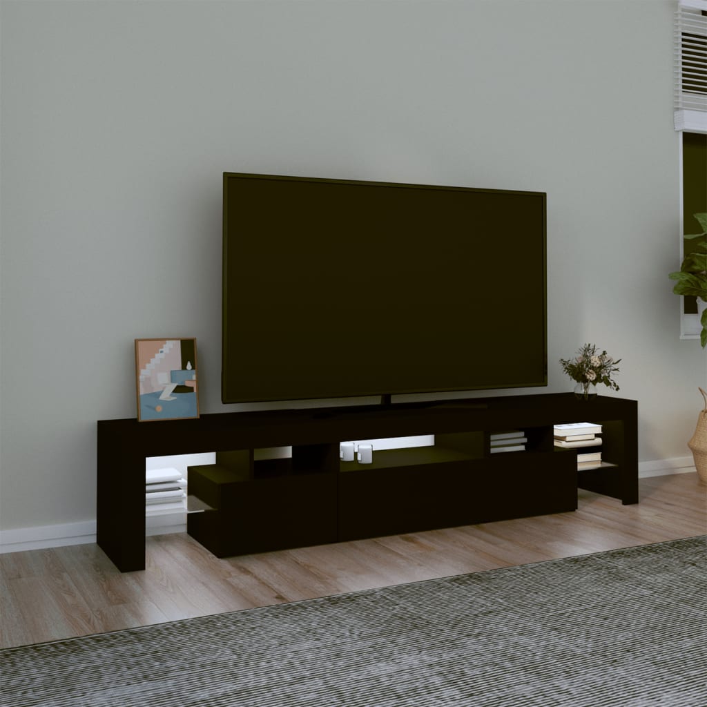 Έπιπλο Τηλεόρασης με LED Μαύρο 200x36,5x40 εκ. 3