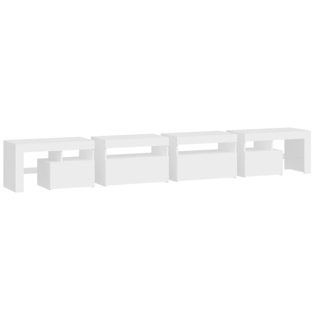 Έπιπλο Τηλεόρασης με LED Λευκό 260 x 36,5 x 40 εκ. 8