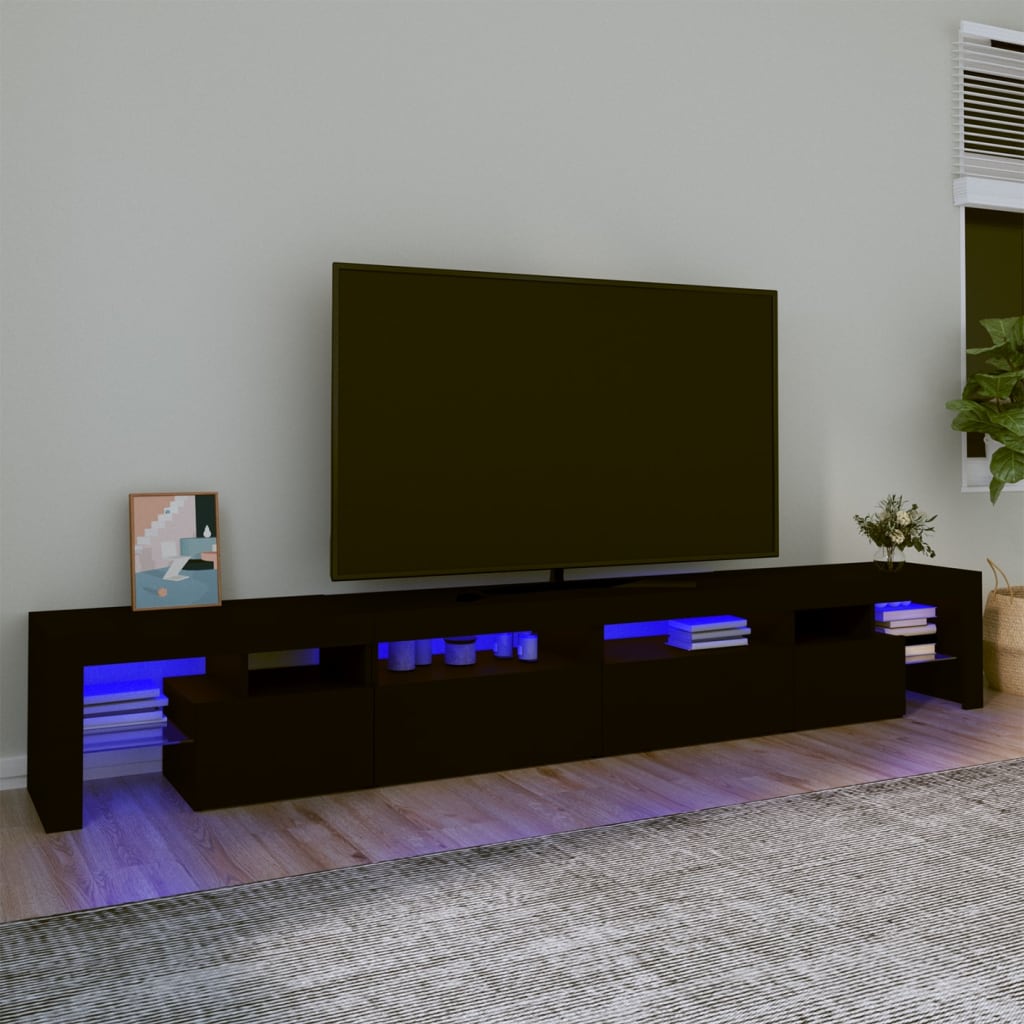 Έπιπλο Τηλεόρασης με LED Μαύρο 260x36,5x40 εκ. 1