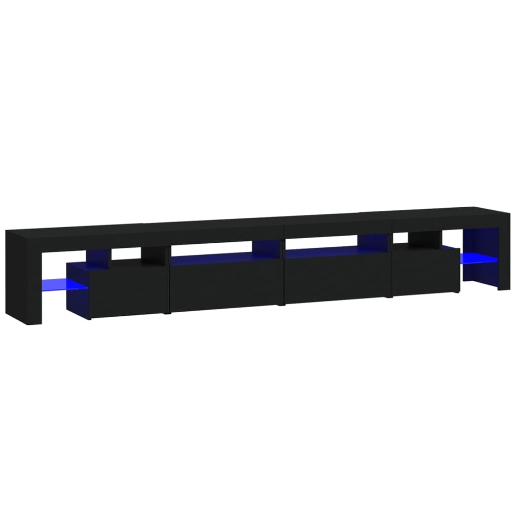 Έπιπλο Τηλεόρασης με LED Μαύρο 260x36,5x40 εκ. 2