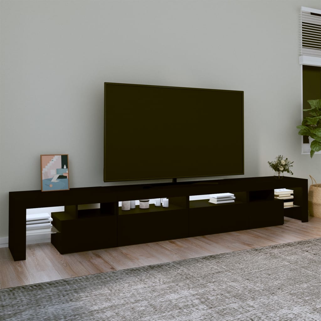 Έπιπλο Τηλεόρασης με LED Μαύρο 260x36,5x40 εκ. 3