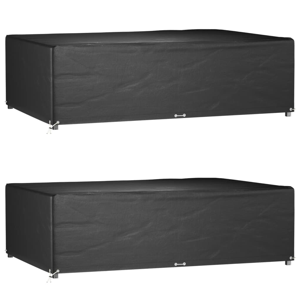 Κάλυμμα Επίπλων Κήπου 2 τεμ Ορθογ. με 12 Κρίκους 227x152x65 εκ. 1