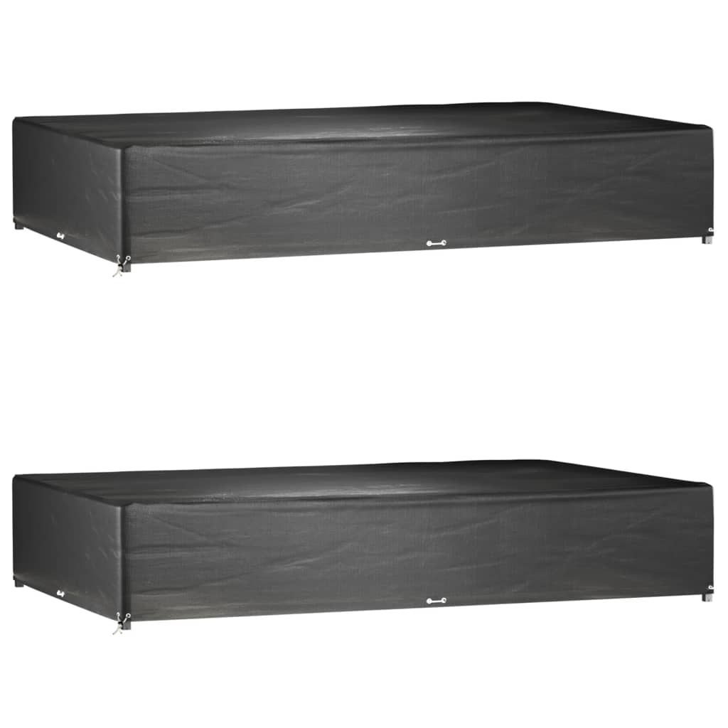 Κάλυμμα Επίπλων Κήπου 2 τεμ. Ορθογ. με 16 Κρίκους 325x205x60 εκ 1