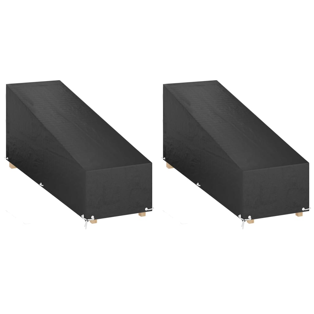 Κάλυμμα Ξαπλώστρας 2 τεμ με 12 Κρίκους 205x75x40/70 εκ Πολυαιθ. 1