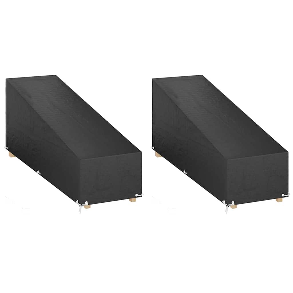 Κάλυμμα Ξαπλώστρας 2 τεμ με 12 Κρίκους 200x65x35/60 εκ Πολυαιθ. 1