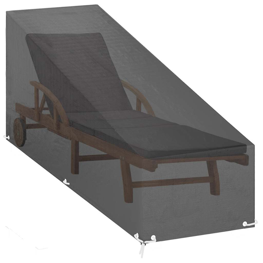 Κάλυμμα Ξαπλώστρας 2 τεμ με 12 Κρίκους 200x65x35/60 εκ Πολυαιθ. 5