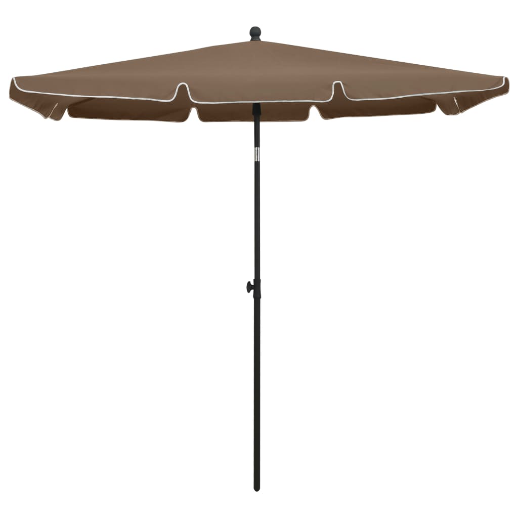 Ομπρέλα Κήπου με Ιστό Χρώμα Taupe 210 x 140 εκ. 2