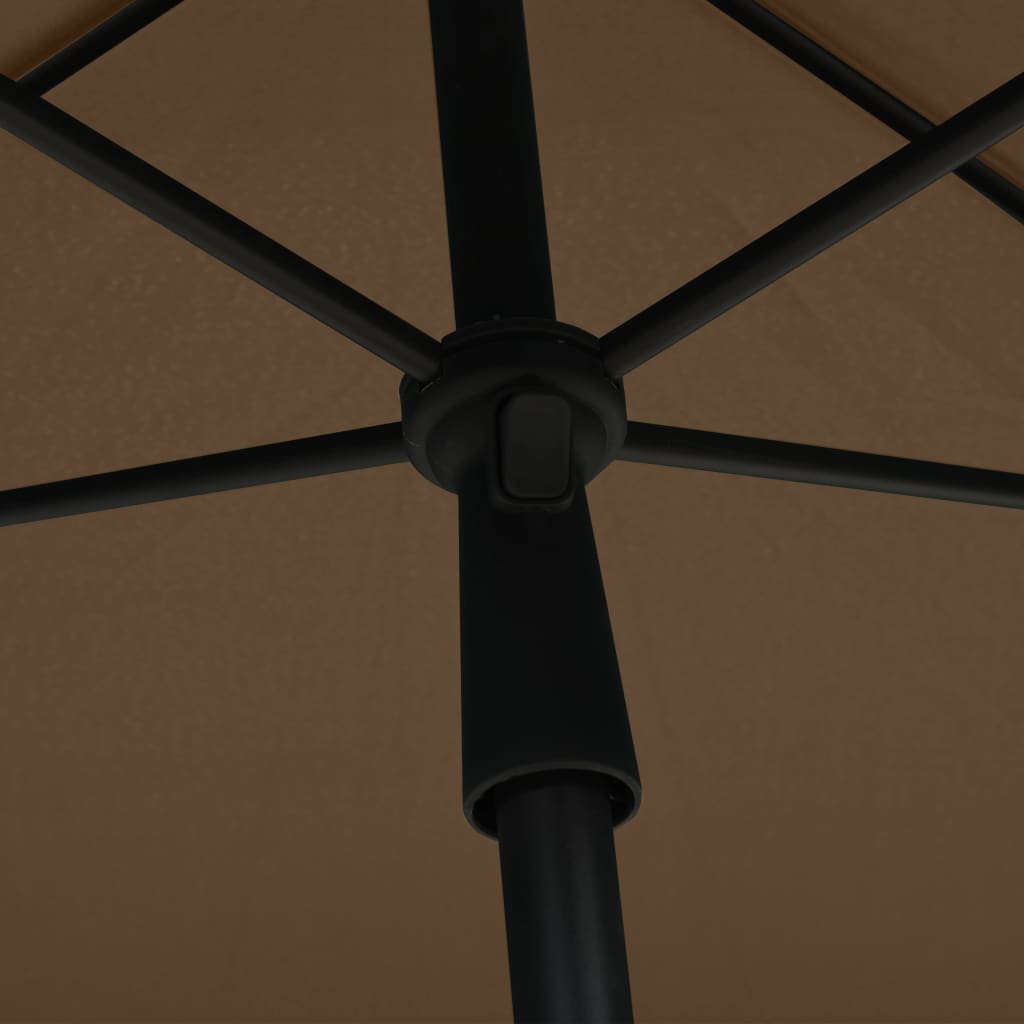 Ομπρέλα Κήπου με Ιστό Χρώμα Taupe 210 x 140 εκ. 5