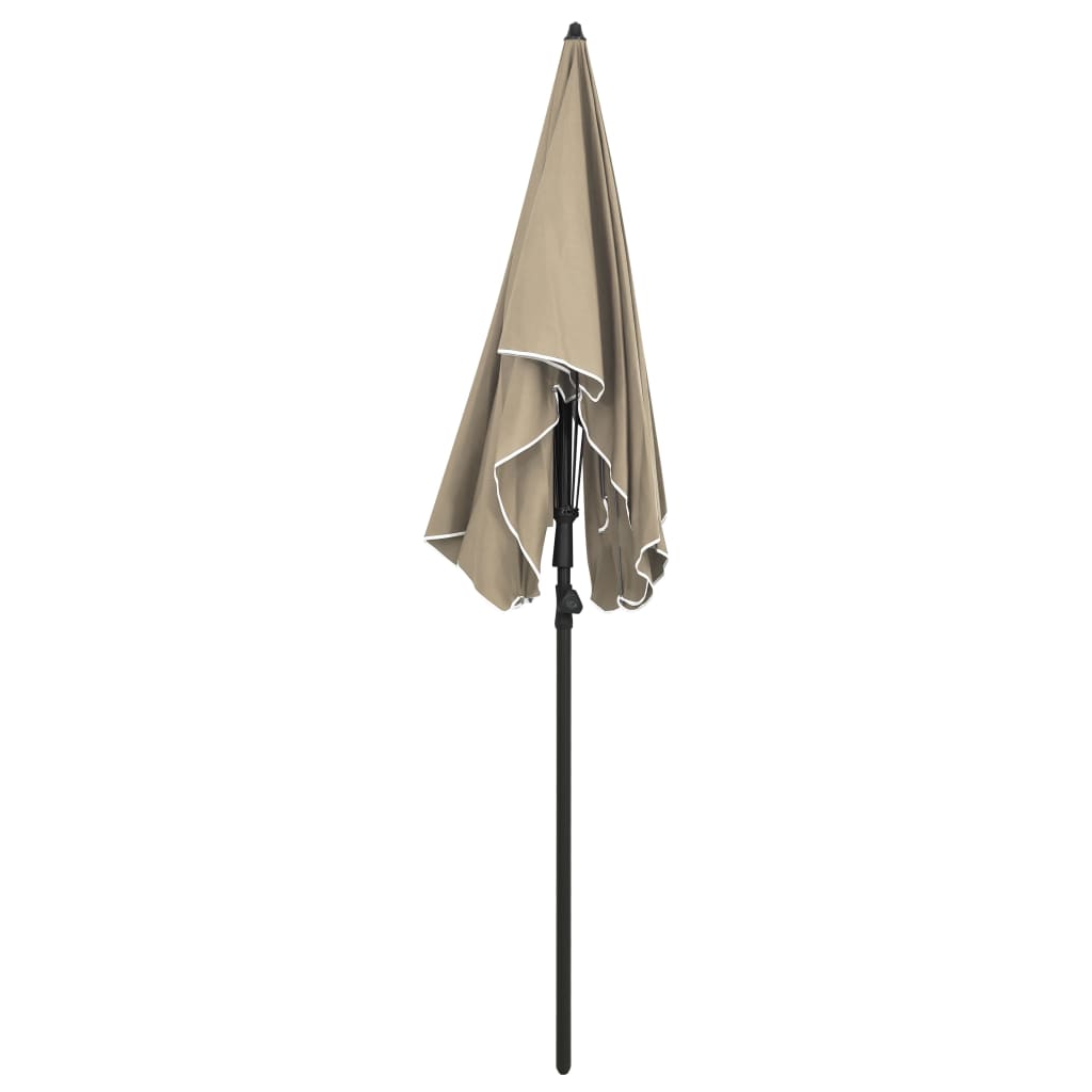 Ομπρέλα Κήπου με Ιστό Taupe 200 x 130 εκ. 3