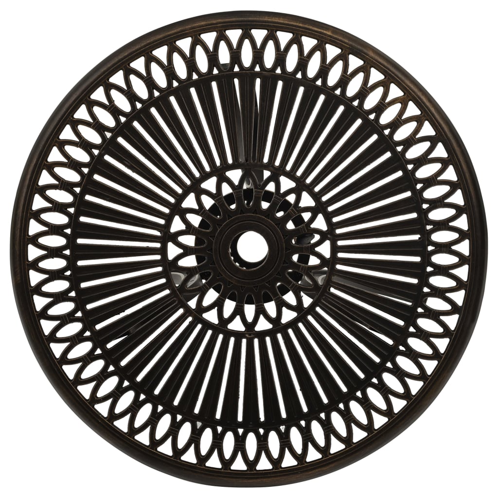 Τραπέζι Κήπου Μπρονζέ 62 x 62 x 65 εκ. από Χυτό Αλουμίνιο 3