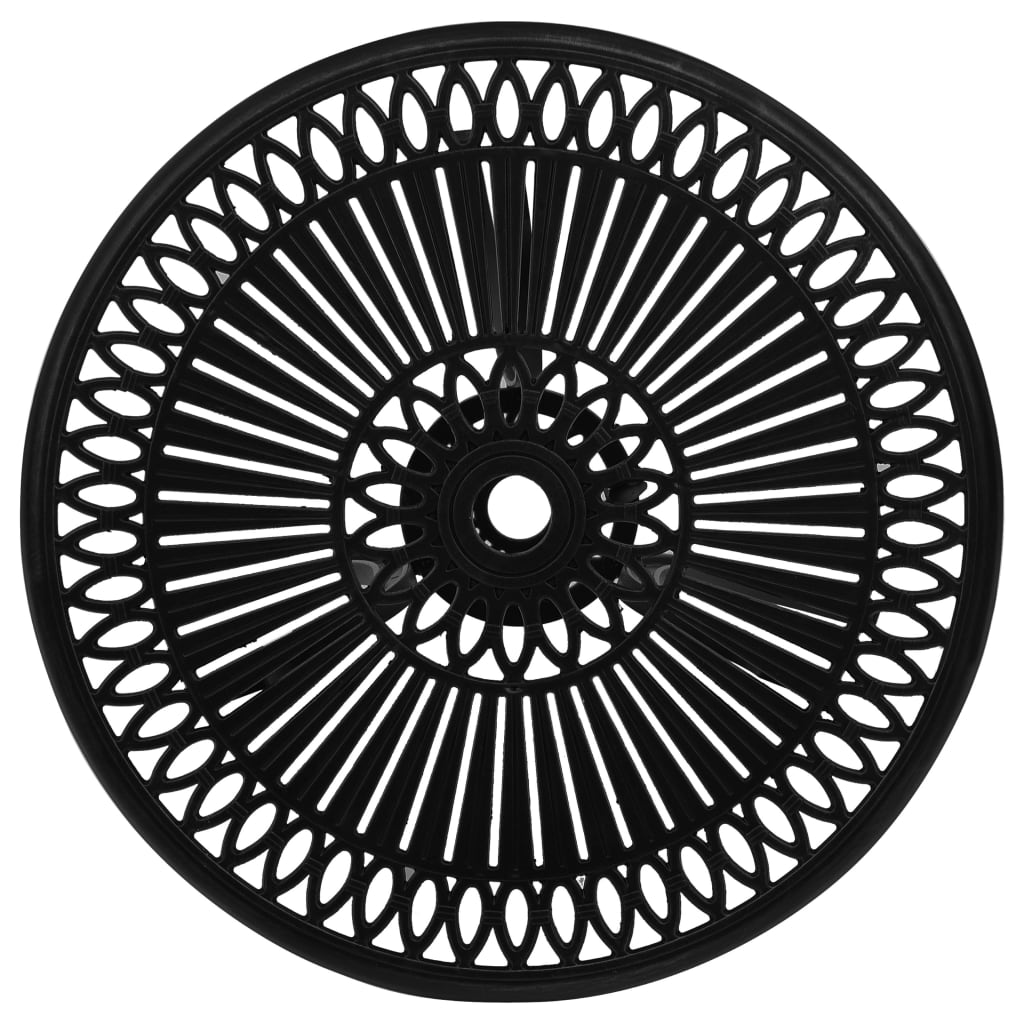 Τραπέζι Κήπου Μαύρο 62 x 62 x 65 εκ. από Χυτό Αλουμίνιο 3