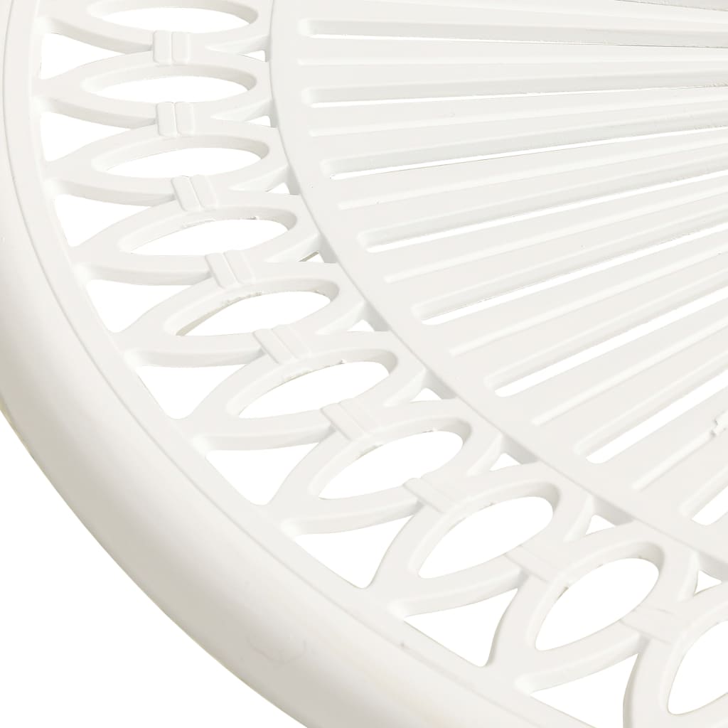 Τραπέζι Κήπου Λευκό 62 x 62 x 65 εκ. από Χυτό Αλουμίνιο 4