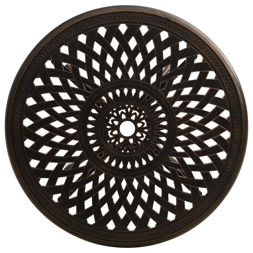 Τραπέζι Κήπου Μπρονζέ 78 x 78 x 72 εκ. από Χυτό Αλουμίνιο 3