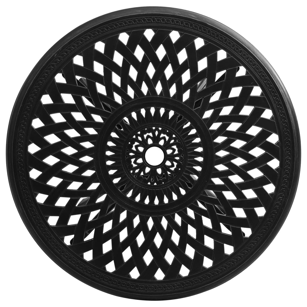 Τραπέζι Κήπου Μαύρο 78 x 78 x 72 εκ. από Χυτό Αλουμίνιο 3