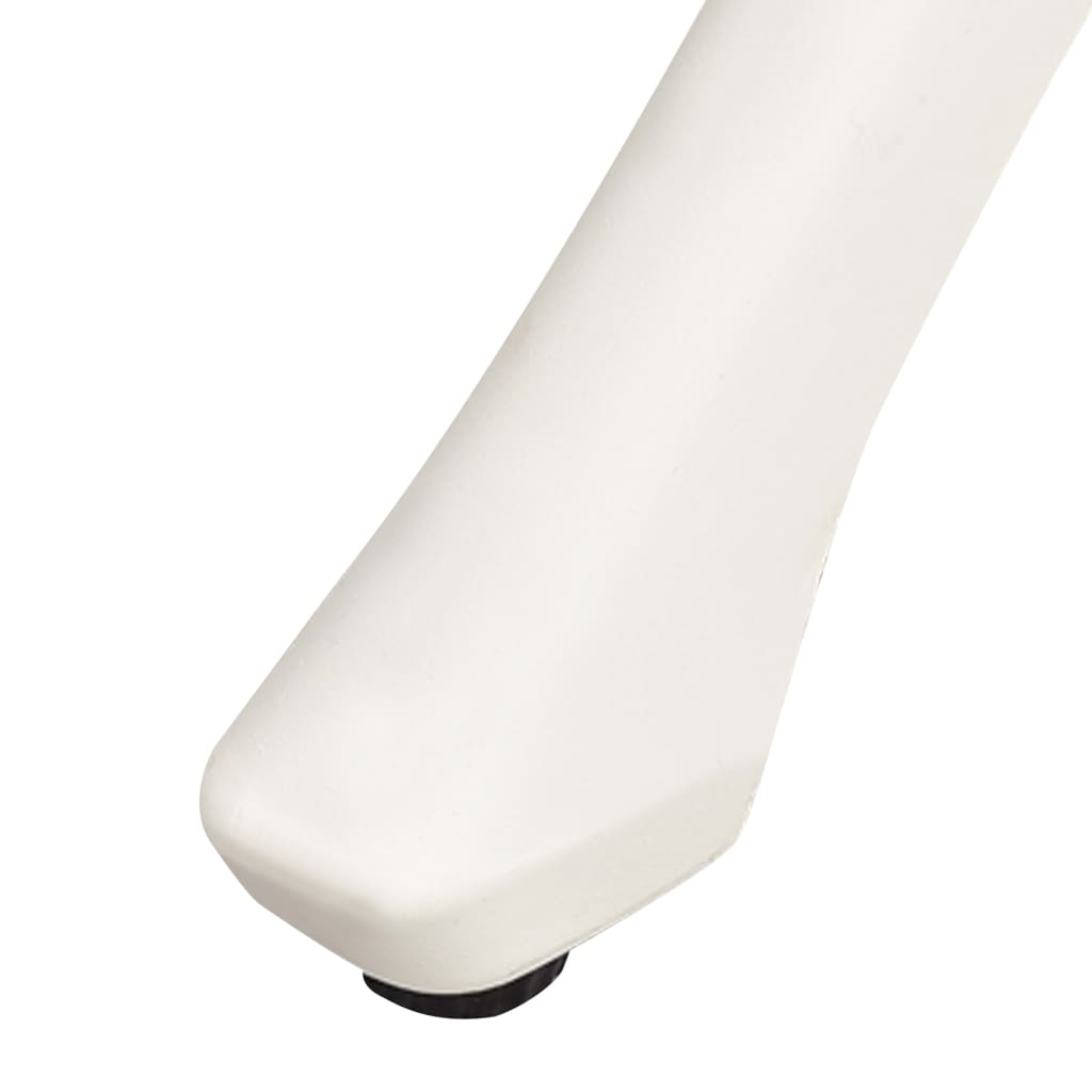 Τραπέζι Κήπου Λευκό 78 x 78 x 72 εκ. από Χυτό Αλουμίνιο 5