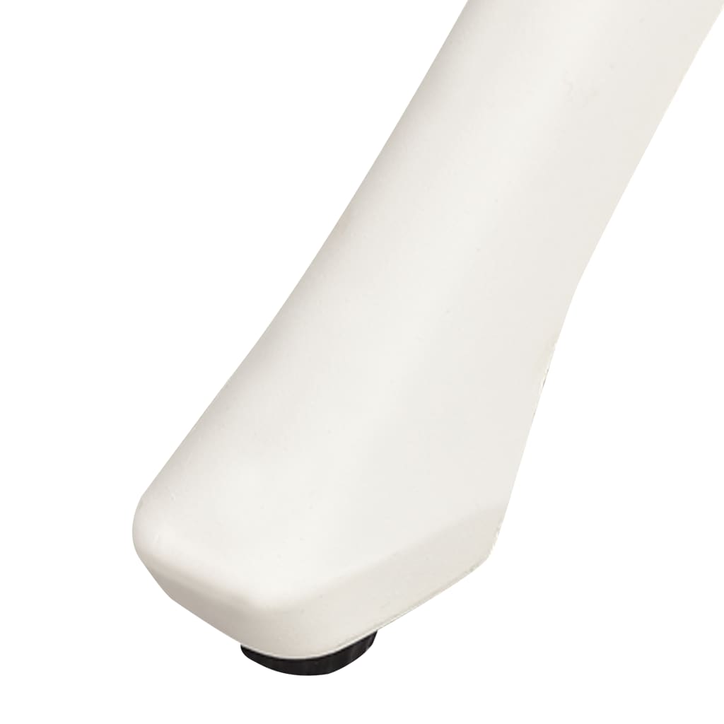 Τραπέζι Κήπου Λευκό 90 x 90 x 74 εκ. από Χυτό Αλουμίνιο 5