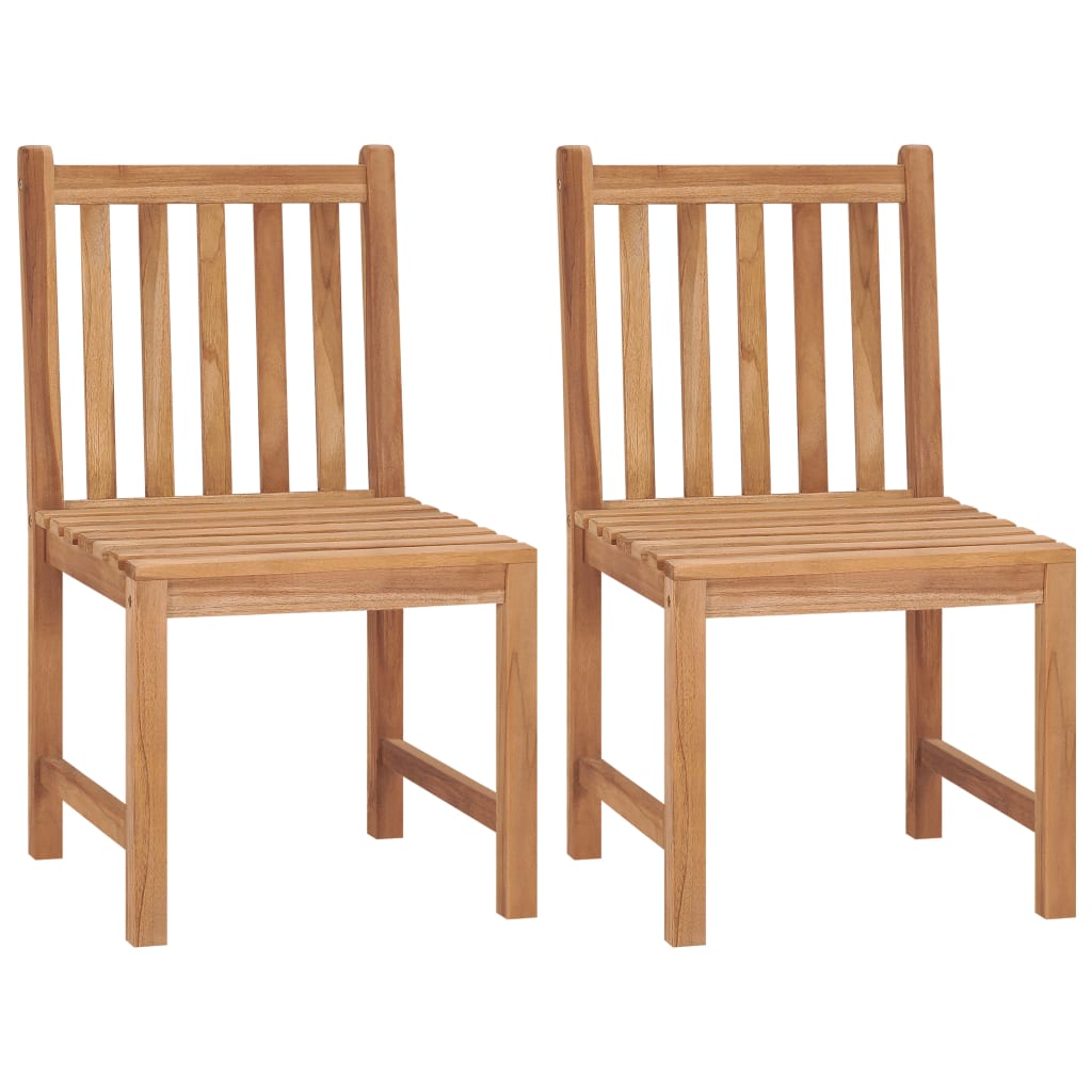 Καρέκλες Κήπου 2 τεμ. από Μασίφ Ξύλο Teak 1