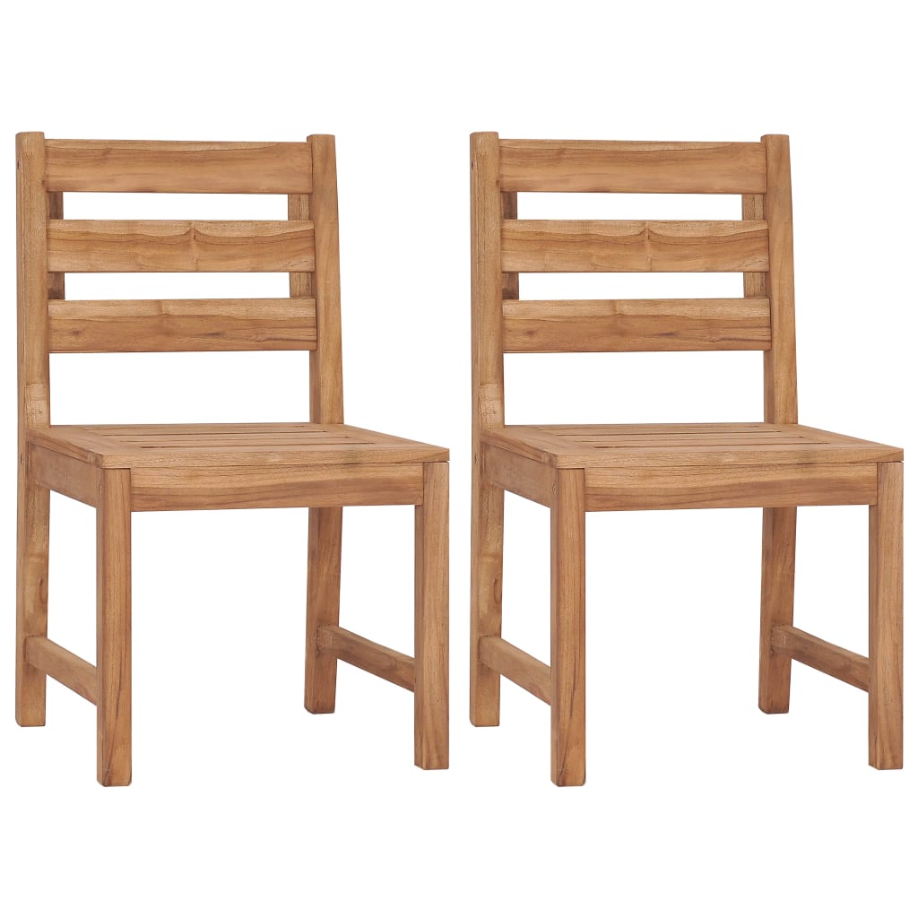 Καρέκλες Κήπου 2 τεμ. από Μασίφ Ξύλο Teak 1