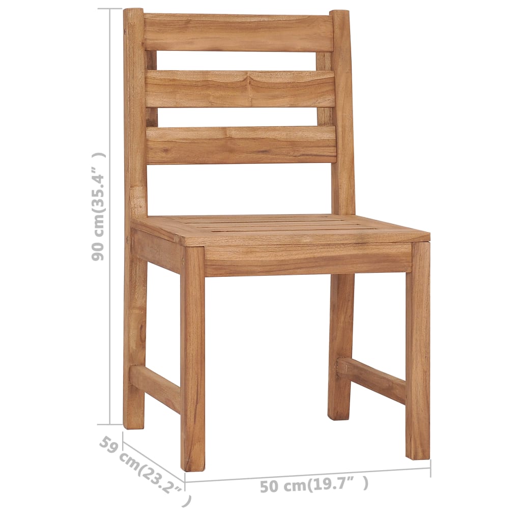 Καρέκλες Κήπου 2 τεμ. από Μασίφ Ξύλο Teak 7