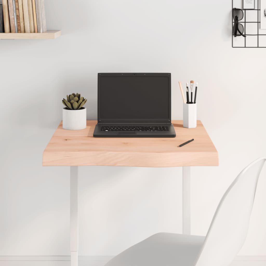 Επιφάνεια Τραπεζιού 60x60x(2-6) εκ Ακατέργαστο Μασίφ Ξύλο Δρυός 1